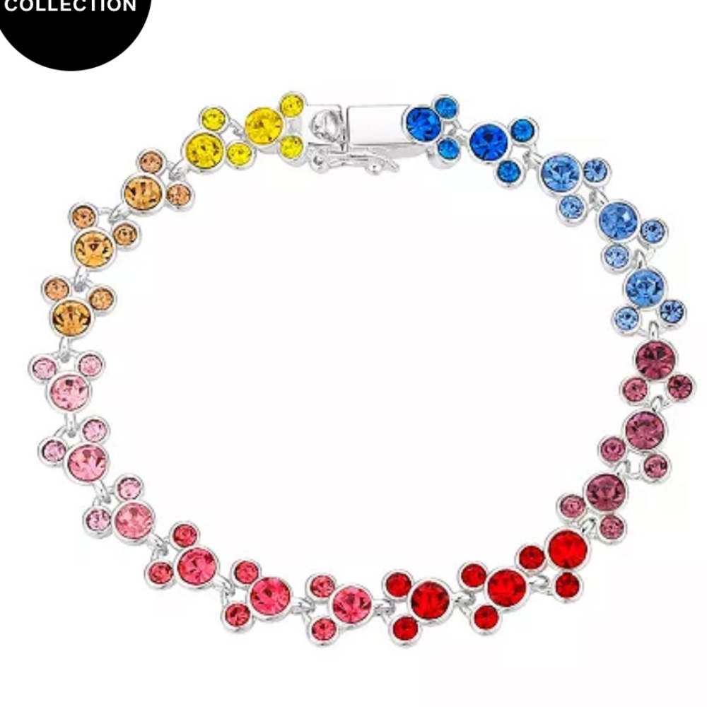 *BRAND NEW* Multi colored crystal Mickey Mouse bracelet in box